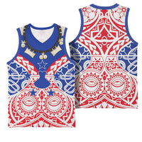 Austral Islands Basketball Jersey Tuhaa Pae Penu Stars Necklace Red LT14 - Polynesian Pride