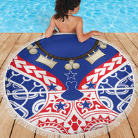 Austral Islands Beach Blanket Tuhaa Pae Penu Stars Necklace Red - Polynesian Pride