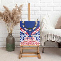 Austral Islands Canvas Wall Art Tuhaa Pae Penu Stars Necklace Red LT14 - Polynesian Pride