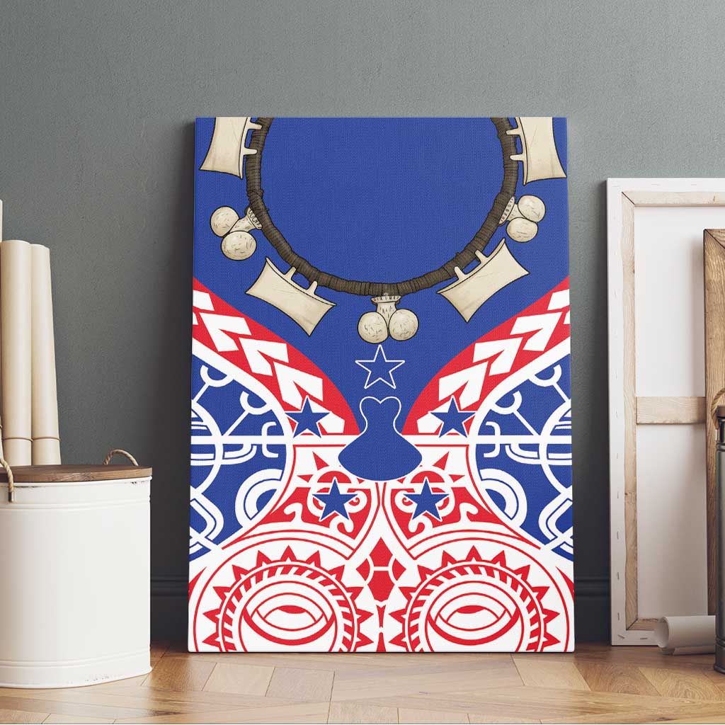 Austral Islands Canvas Wall Art Tuhaa Pae Penu Stars Necklace Red LT14 - Polynesian Pride