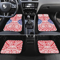Austral Islands Car Mats Tuhaa Pae Penu Stars Necklace Red - Polynesian Pride