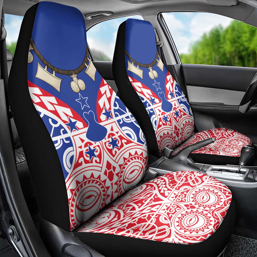 Austral Islands Car Seat Cover Tuhaa Pae Penu Stars Necklace Red - Polynesian Pride