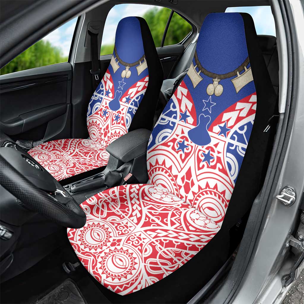 Austral Islands Car Seat Cover Tuhaa Pae Penu Stars Necklace Red - Polynesian Pride