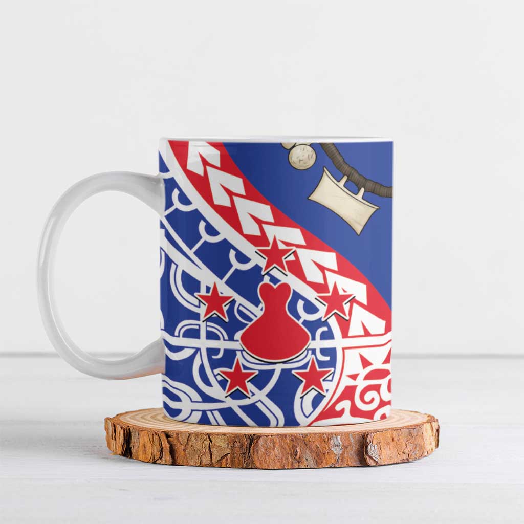 Austral Islands Ceramic Mug Tuhaa Pae Penu Stars Necklace Red - Polynesian Pride