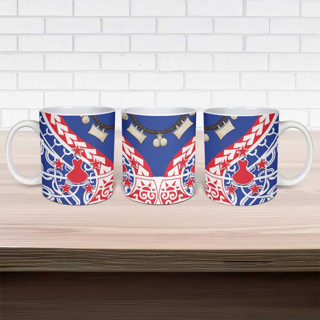 Austral Islands Ceramic Mug Tuhaa Pae Penu Stars Necklace Red - Polynesian Pride