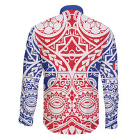 Austral Islands Family Matching Puletasi and Hawaiian Shirt Tuhaa Pae Penu Stars Necklace Red - Polynesian Pride