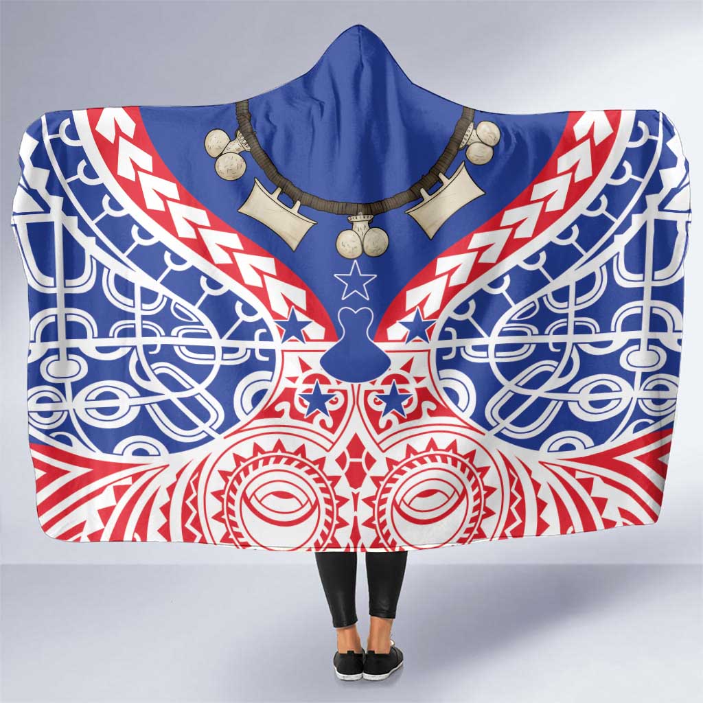 Austral Islands Hooded Blanket Tuhaa Pae Penu Stars Necklace Red - Polynesian Pride