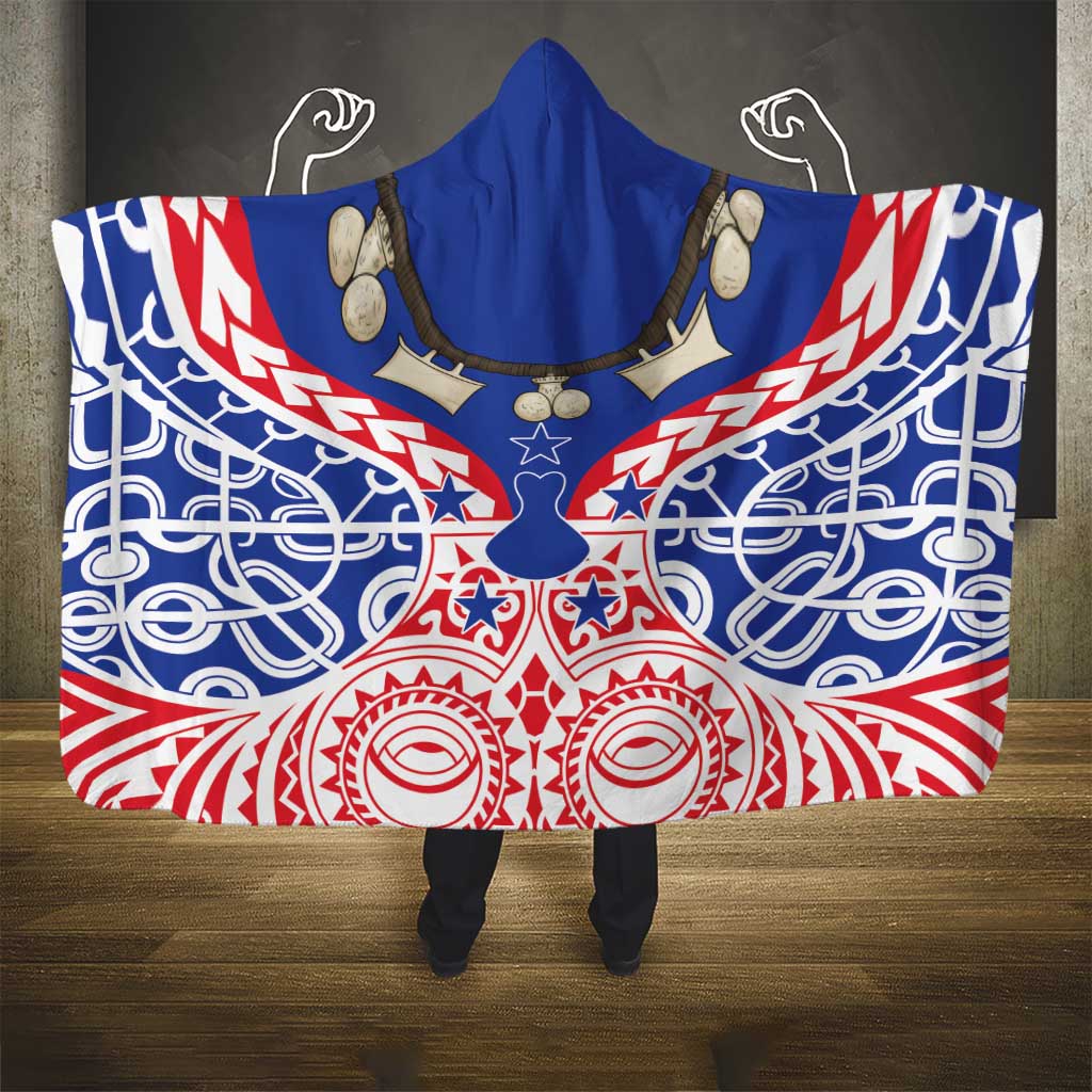 Austral Islands Hooded Blanket Tuhaa Pae Penu Stars Necklace Red - Polynesian Pride