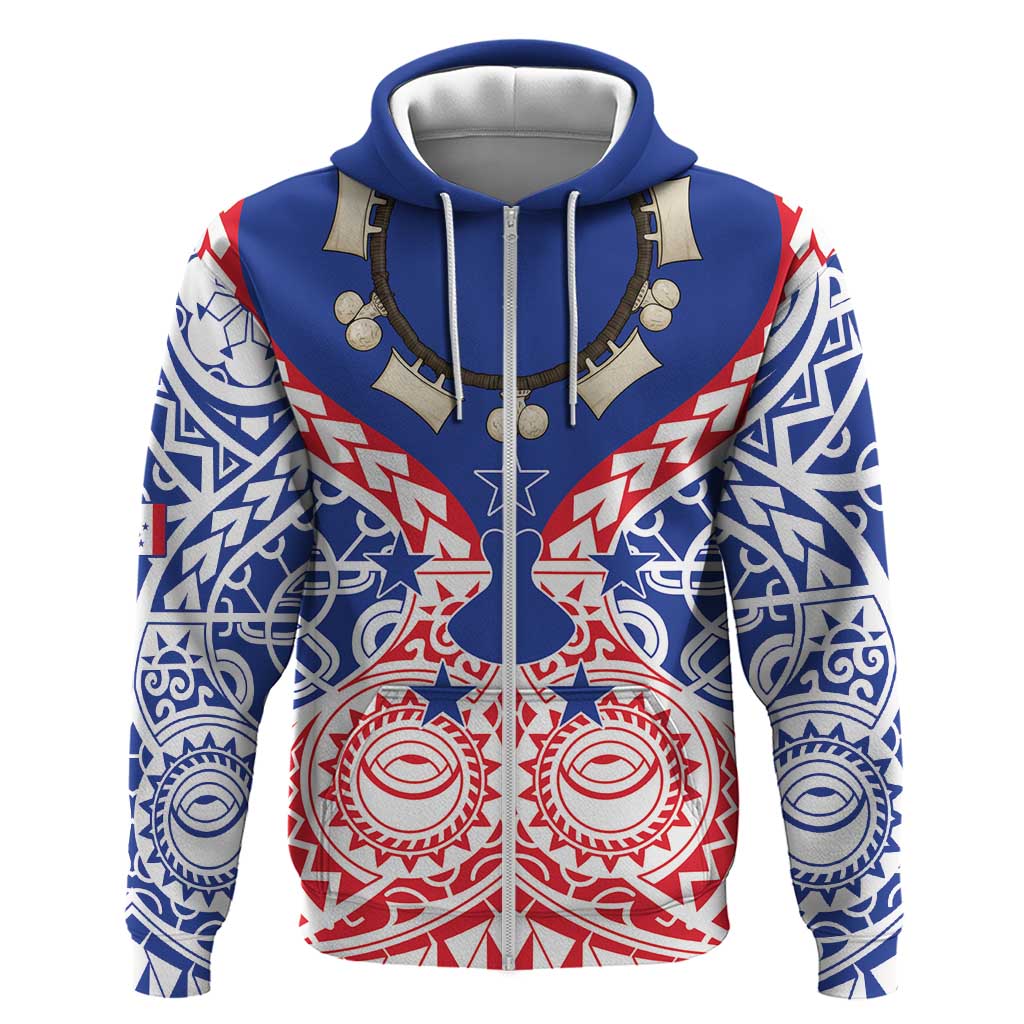 Austral Islands Hoodie Tuhaa Pae Penu Stars Necklace Red - Polynesian Pride