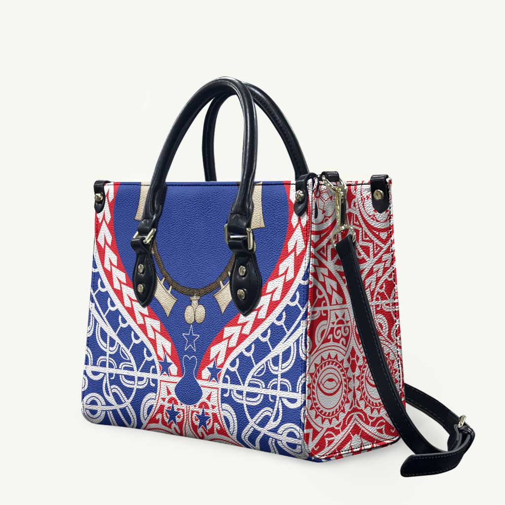 Austral Islands Leather Bag Tuhaa Pae Penu Stars Necklace Red - Polynesian Pride