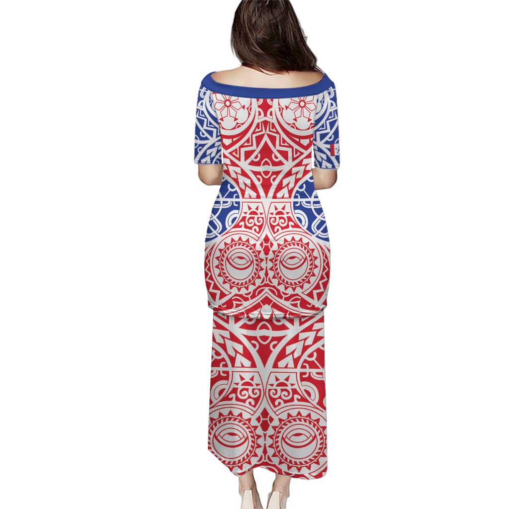 Austral Islands Puletasi Tuhaa Pae Penu Stars Necklace Red - Polynesian Pride