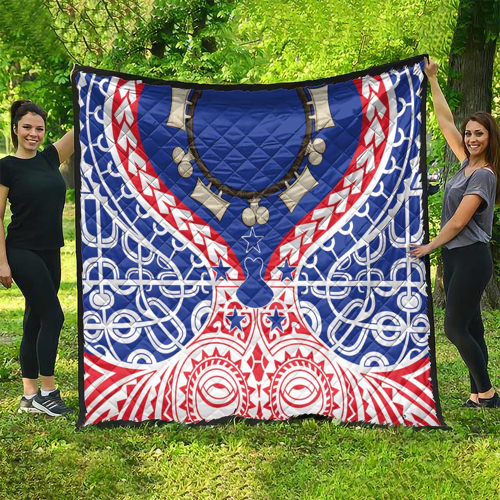 Austral Islands Quilt Tuhaa Pae Penu Stars Necklace Red - Polynesian Pride