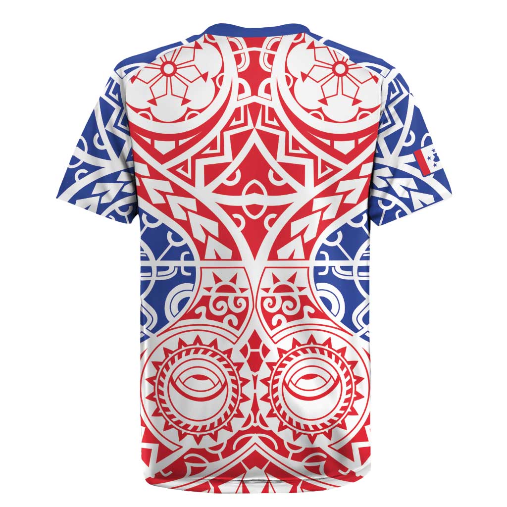 Austral Islands Rugby Jersey Tuhaa Pae Penu Stars Necklace Red LT14 - Polynesian Pride