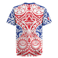 Austral Islands Rugby Jersey Tuhaa Pae Penu Stars Necklace Red LT14 - Polynesian Pride