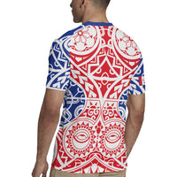 Austral Islands Rugby Jersey Tuhaa Pae Penu Stars Necklace Red LT14 - Polynesian Pride
