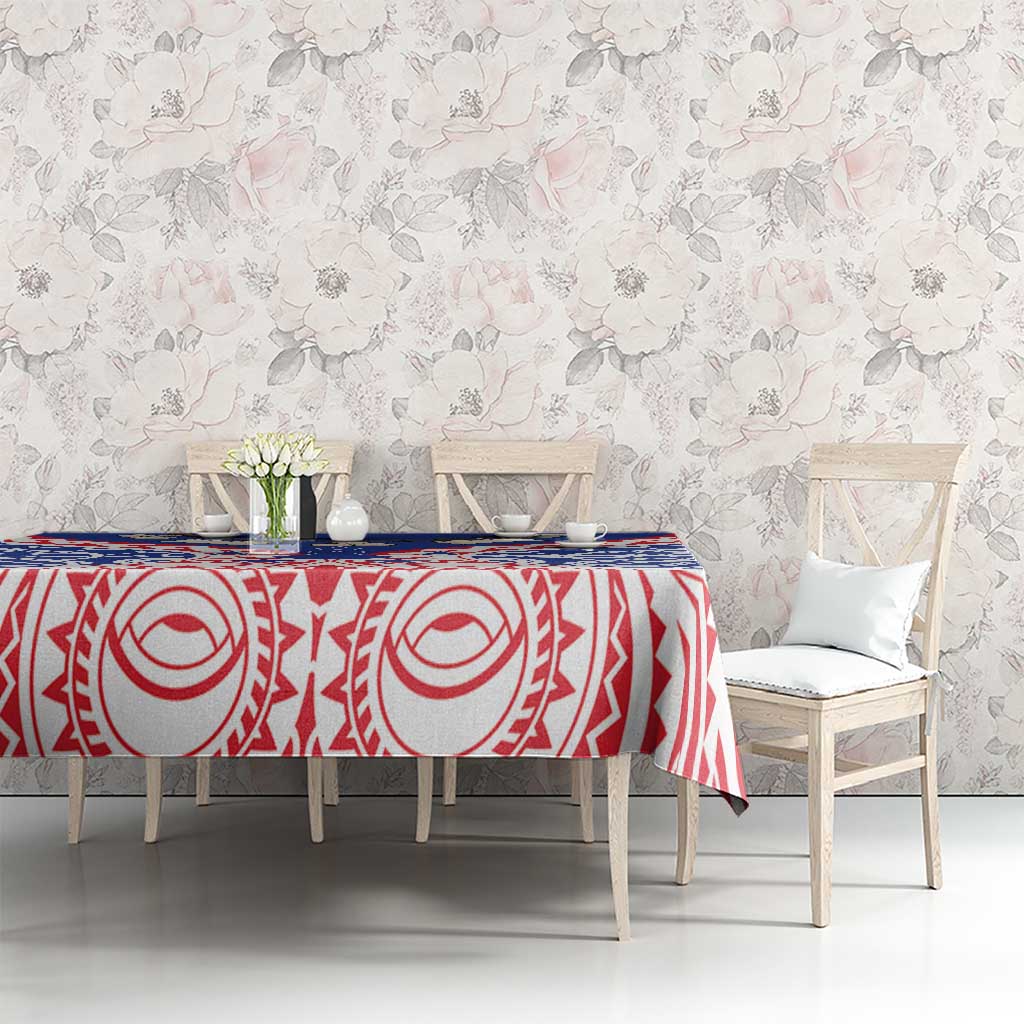 Austral Islands Tablecloth Tuhaa Pae Penu Stars Necklace Red - Polynesian Pride