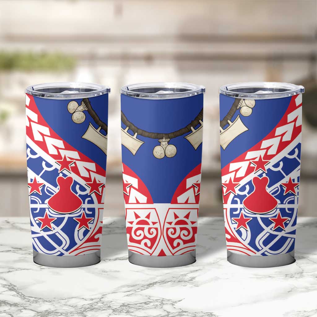 Austral Islands Tumbler Cup Tuhaa Pae Penu Stars Necklace Red - Polynesian Pride