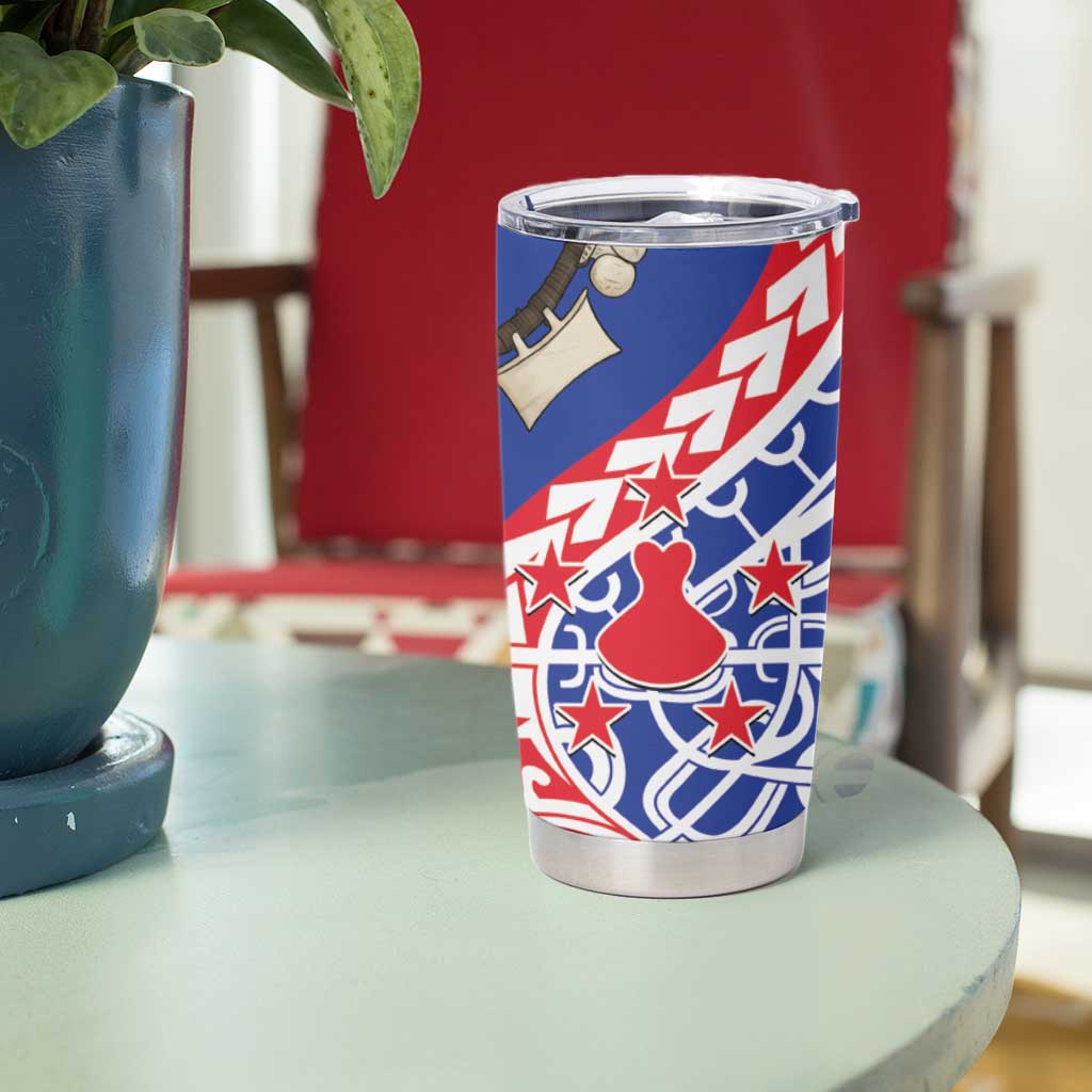 Austral Islands Tumbler Cup Tuhaa Pae Penu Stars Necklace Red - Polynesian Pride