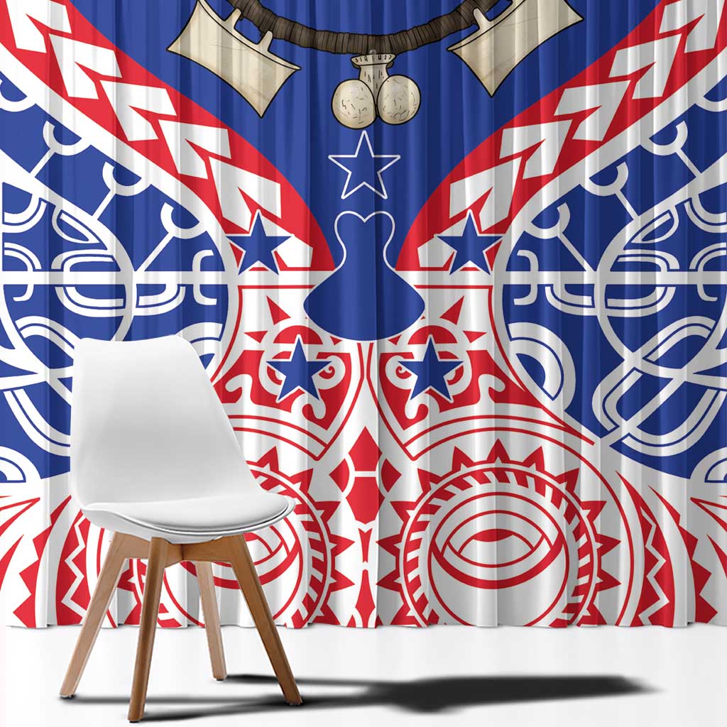 Austral Islands Window Curtain Tuhaa Pae Penu Stars Necklace Red - Polynesian Pride