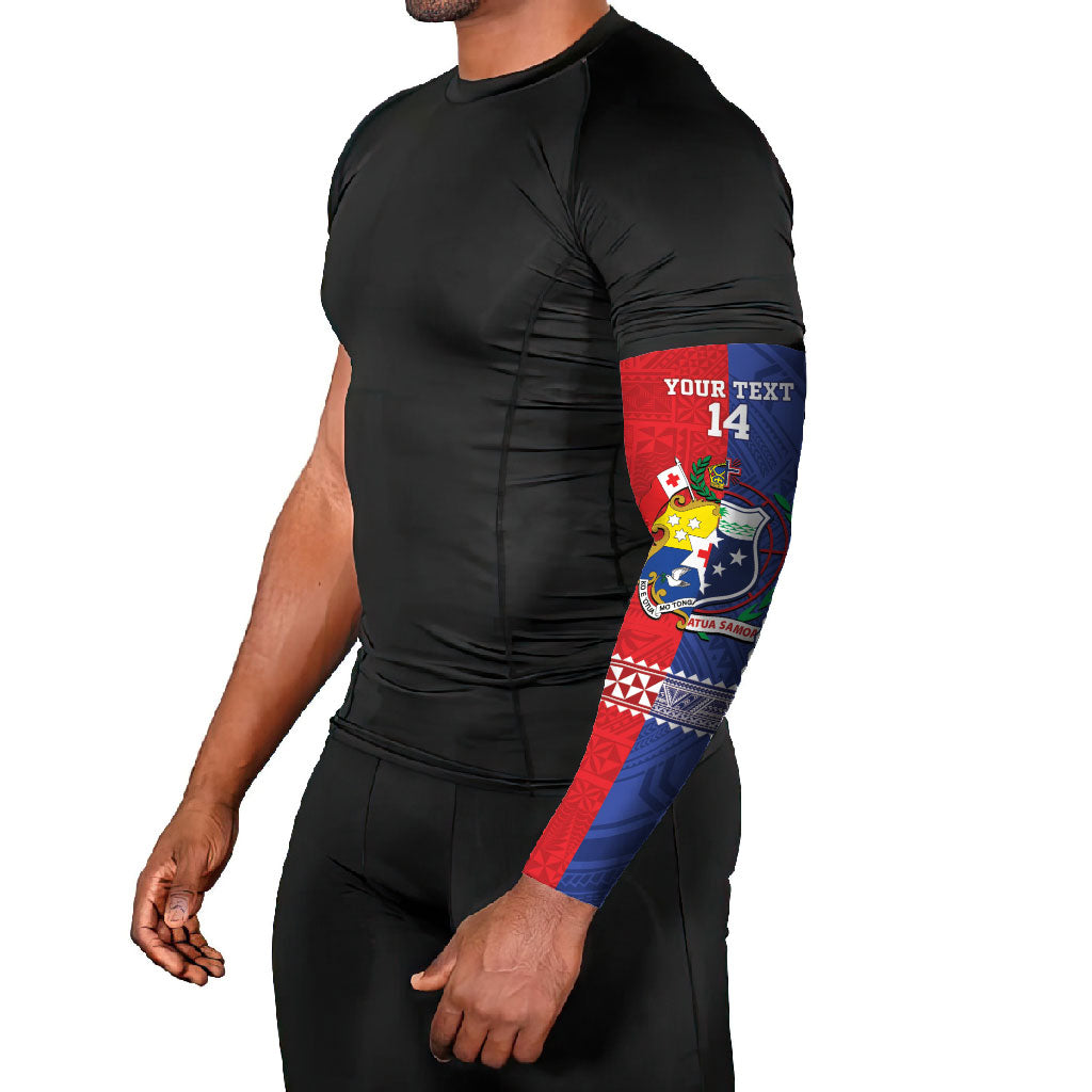 Toa Samoa Mate Ma'a Tonga Rugby Together Custom Arm Sleeves LT14 - Polynesian Pride