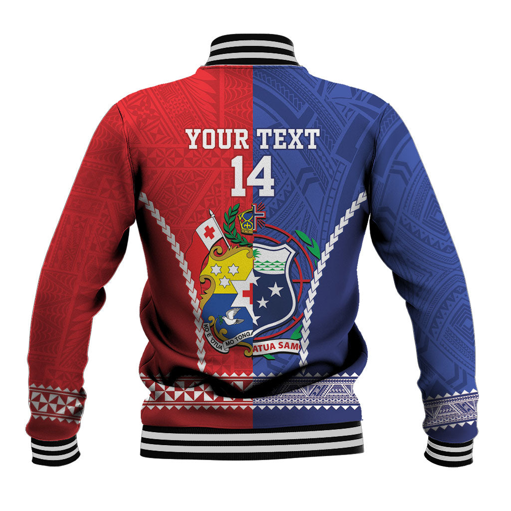 Toa Samoa Mate Ma'a Tonga Rugby Together Custom Baseball Jacket LT14 - Polynesian Pride