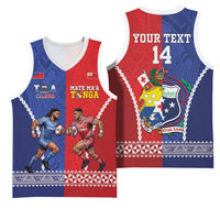 Toa Samoa Mate Ma'a Tonga Rugby Together Custom Basketball Jersey LT14 - Polynesian Pride