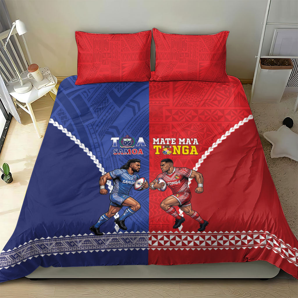 Toa Samoa Mate Ma'a Tonga Rugby Together Bedding Set LT14 - Polynesian Pride