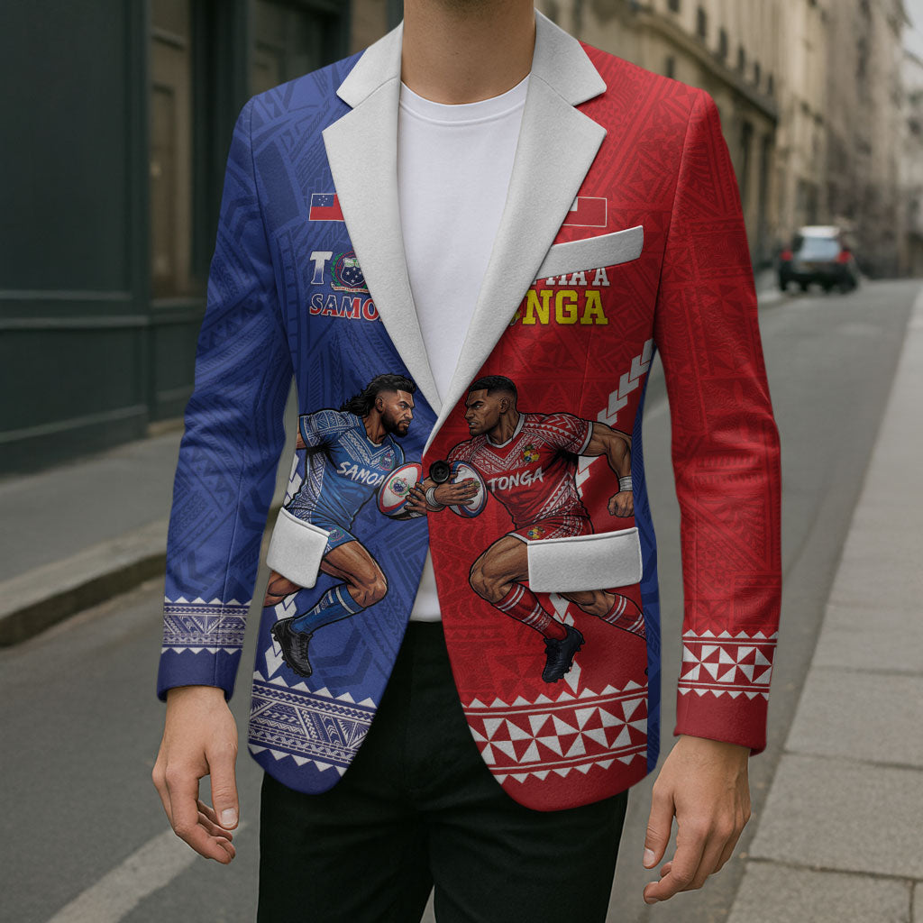 Toa Samoa Mate Ma'a Tonga Rugby Together Custom Blazer LT14 - Polynesian Pride