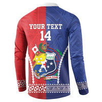 Toa Samoa Mate Ma'a Tonga Rugby Together Custom Button Sweatshirt LT14 - Polynesian Pride