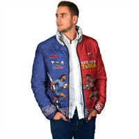 Toa Samoa Mate Ma'a Tonga Rugby Together Custom Padded Jacket LT14 - Polynesian Pride
