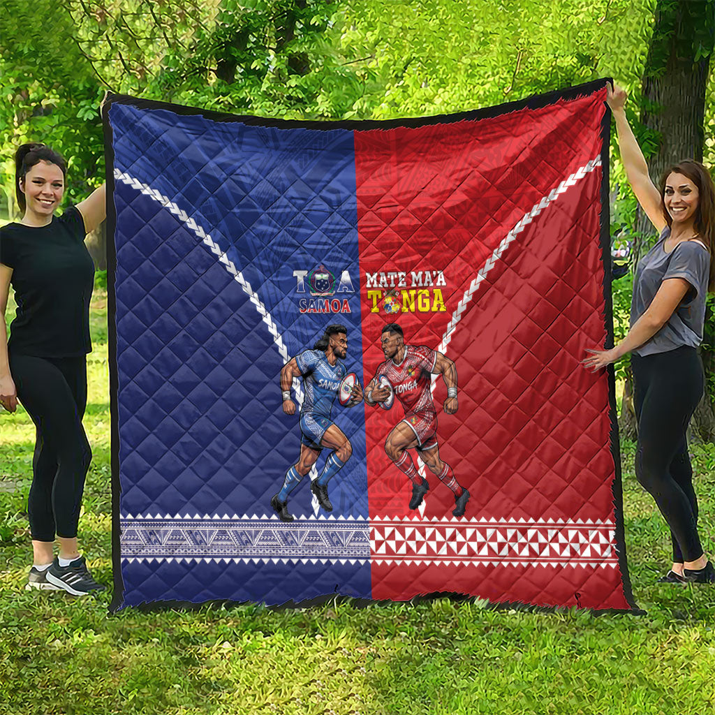 Toa Samoa Mate Ma'a Tonga Rugby Together Quilt LT14 - Polynesian Pride