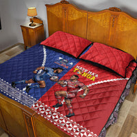 Toa Samoa Mate Ma'a Tonga Rugby Together Quilt Bed Set LT14 - Polynesian Pride