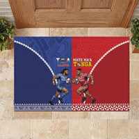 Toa Samoa Mate Ma'a Tonga Rugby Together Rubber Doormat LT14 Multicolor - Polynesian Pride