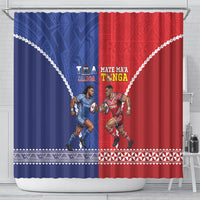 Toa Samoa Mate Ma'a Tonga Rugby Together Shower Curtain LT14 - Polynesian Pride