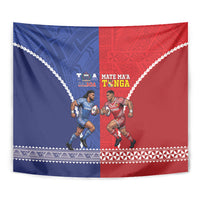 Toa Samoa Mate Ma'a Tonga Rugby Together Tapestry LT14 - Polynesian Pride
