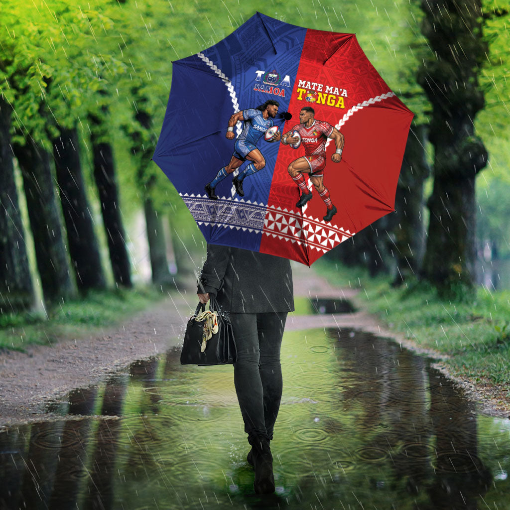 Toa Samoa Mate Ma'a Tonga Rugby Together Umbrella LT14 - Polynesian Pride