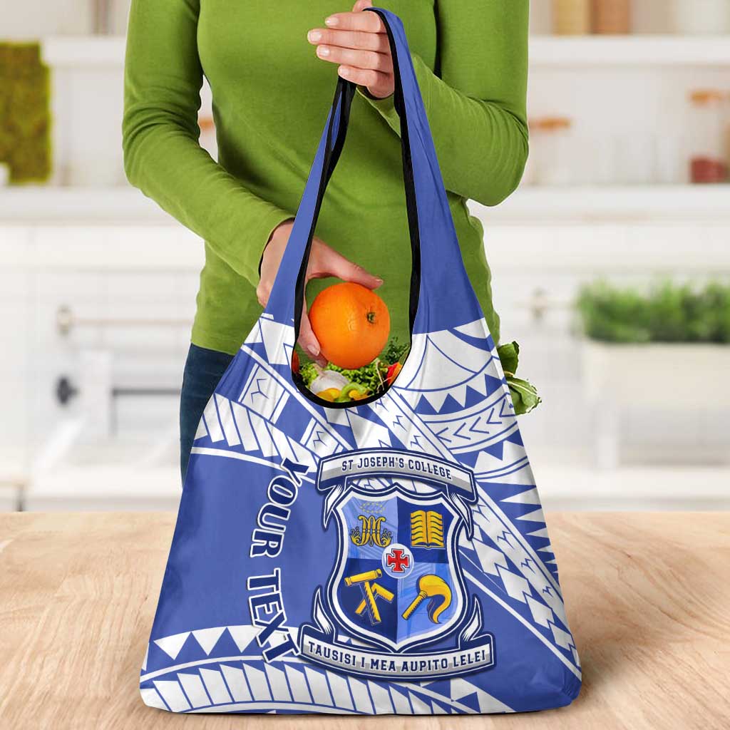 Personalised Samoa St Josephs College Grocery Bag Marist Brothers Samoan Pattern LT14 - Polynesian Pride