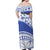 Personalised Samoa St Josephs College Off Shoulder Maxi Dress Marist Brothers Samoan Pattern LT14 - Polynesian Pride