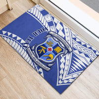 Personalised Samoa St Josephs College Rubber Doormat Marist Brothers Samoan Pattern LT14 - Polynesian Pride