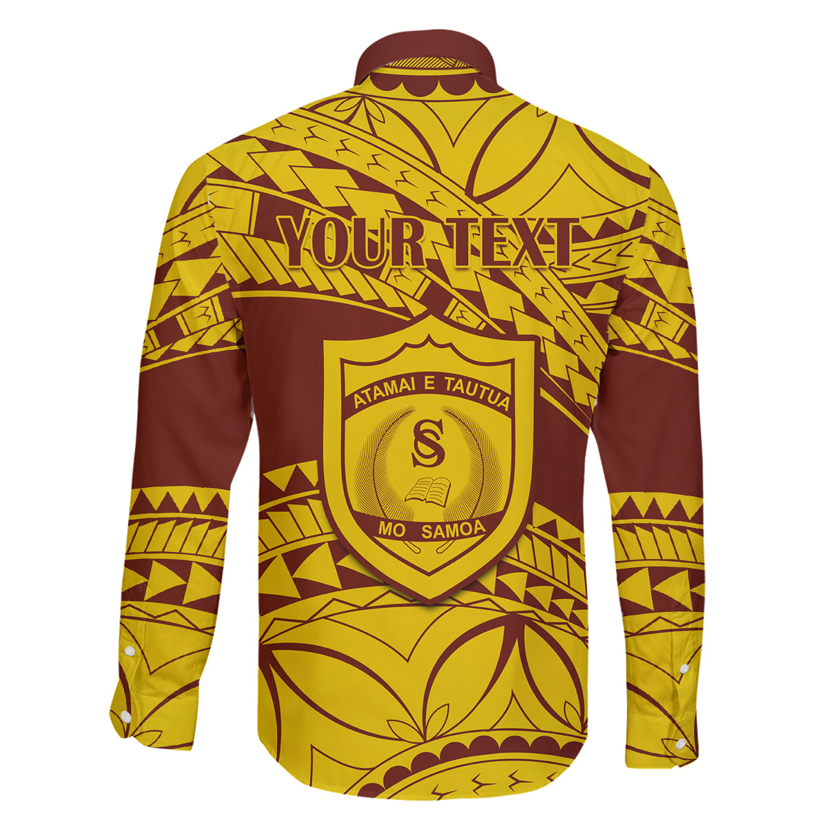 Personalised Samoa College Family Matching Off Shoulder Maxi Dress and Hawaiian Shirt Samoan Pattern LT14 - Polynesian Pride