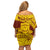 Personalised Samoa College Family Matching Off Shoulder Short Dress and Hawaiian Shirt Samoan Pattern LT14 - Polynesian Pride