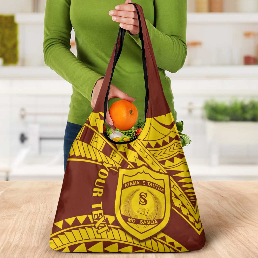 Personalised Samoa College Grocery Bag Samoan Pattern LT14 - Polynesian Pride
