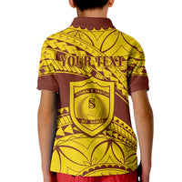 Personalised Samoa College Kid Polo Shirt Samoan Pattern LT14 - Polynesian Pride