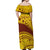 Personalised Samoa College Off Shoulder Maxi Dress Samoan Pattern LT14 - Polynesian Pride