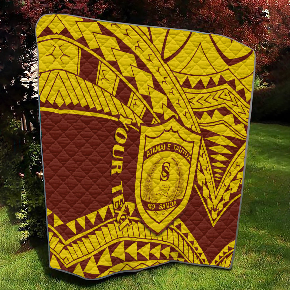 Personalised Samoa College Quilt Samoan Pattern LT14 - Polynesian Pride