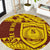 Personalised Samoa College Round Carpet Samoan Pattern LT14 Gold - Polynesian Pride