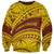 Personalised Samoa College Sweatshirt Samoan Pattern LT14 Unisex Gold - Polynesian Pride