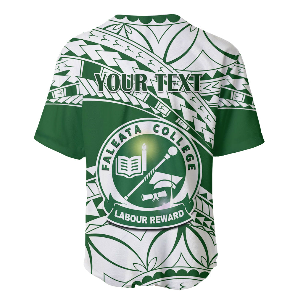 Personalised Samoa Faleata College Baseball Jersey Samoan Pattern LT14 - Polynesian Pride