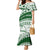 Personalised Samoa Faleata College Family Matching Mermaid Dress and Hawaiian Shirt Samoan Pattern LT14 Mom's Dress Green - Polynesian Pride