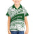 Personalised Samoa Faleata College Family Matching Off Shoulder Maxi Dress and Hawaiian Shirt Samoan Pattern LT14 Son's Shirt Green - Polynesian Pride